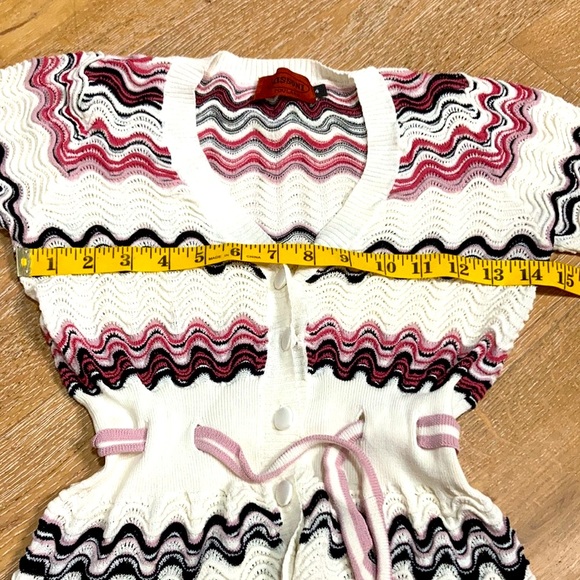 BEAUTIFUL MISSONI White pink and black dress with buttons Size 4 - Picture 5 of 9
